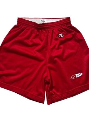 Vintage Champion Equinox Red Mesh Shorts (Size M)